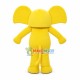 Cute Cartoon Yellow Elephant Mascot Costume Cute Cartoon Yellow Elephant Mascot Costume