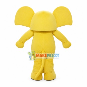 Cute Cartoon Yellow Elephant Mascot Costume Cute Cartoon Yellow Elephant Mascot Costume