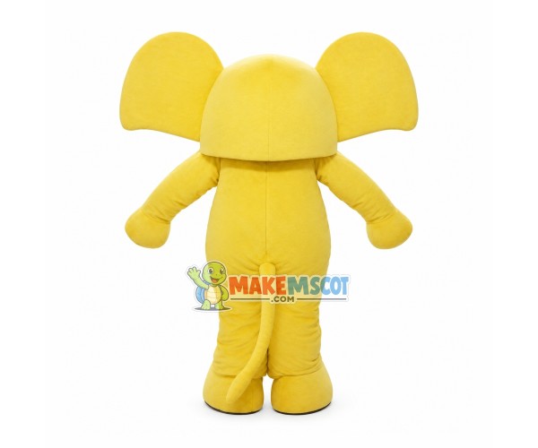 Cute Cartoon Yellow Elephant Mascot Costume Cute Cartoon Yellow Elephant Mascot Costume