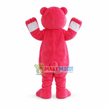 Purple Nose Strawberry Bear Mascot Costume