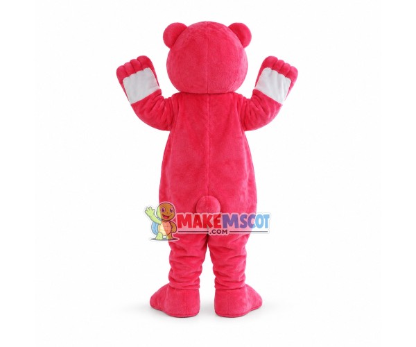 Purple Nose Strawberry Bear Mascot Costume