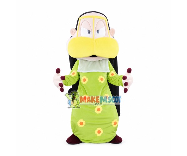 Green Nightgown Priest Mascot Costume Green Nightgown Priest Mascot Costume