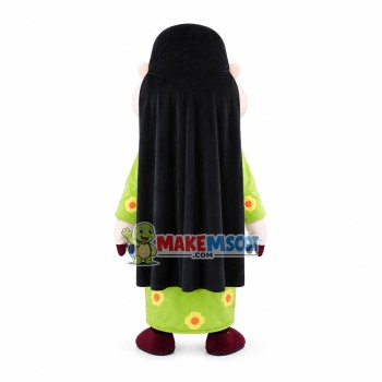 Green Nightgown Priest Mascot Costume Green Nightgown Priest Mascot Costume