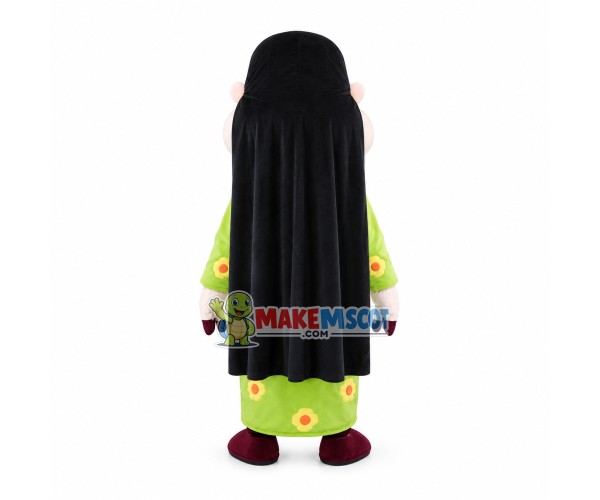 Green Nightgown Priest Mascot Costume Green Nightgown Priest Mascot Costume