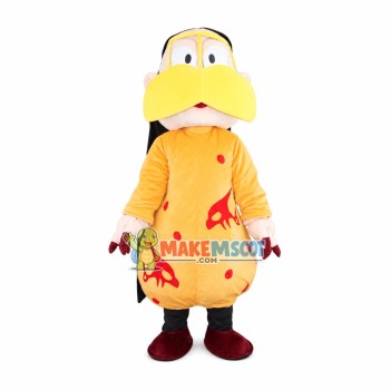 Orange Nightgown Priest Mascot Costume Orange Nightgown Priest Mascot Costume
