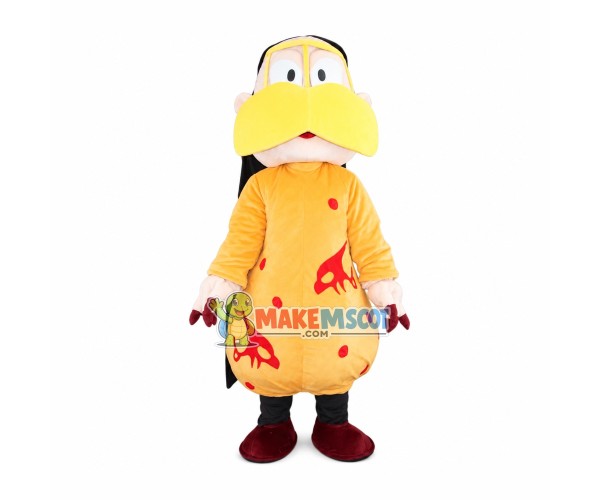 Orange Nightgown Priest Mascot Costume