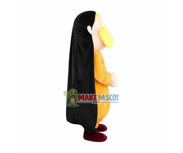 Orange Nightgown Priest Mascot Costume