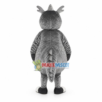 Round Body Gray Dragon Mascot Costume Round Body Gray Dragon Mascot Costume