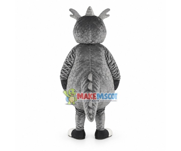 Round Body Gray Dragon Mascot Costume Round Body Gray Dragon Mascot Costume