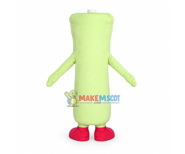Light Green Long Drink Bottle Mascot Costume Light Green Long Drink Bottle Mascot Costume