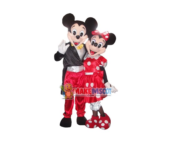 Blessed Mickey Couple Mascot Costume Blessed Mickey Couple Mascot Costume