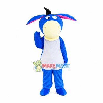 Silly Blue Donkey Mascot Costume