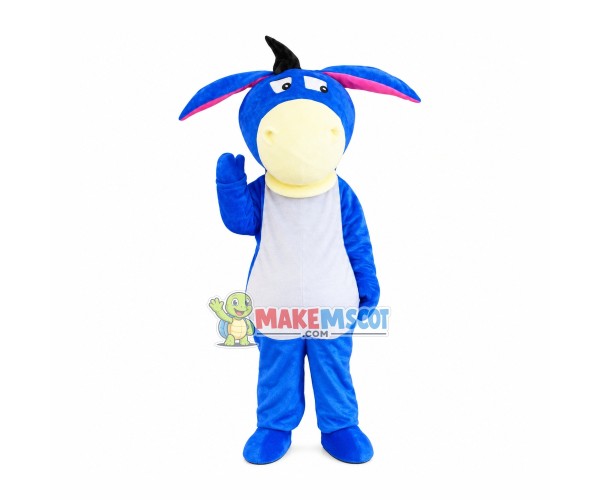 Silly Blue Donkey Mascot Costume