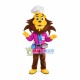 Experienced Barber Lion Mascot Costume Experienced Barber Lion Mascot Costume