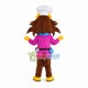Experienced Barber Lion Mascot Costume Experienced Barber Lion Mascot Costume