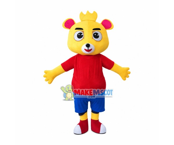 Adult Size Happy Bear Mascot Costume