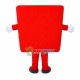 Smile Cartoon Red Cube Mascot Costume Smile Cartoon Red Cube Mascot Costume