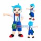 Blue Hair Vigorous Student Mascot Costume Blue Hair Vigorous Student Mascot Costume