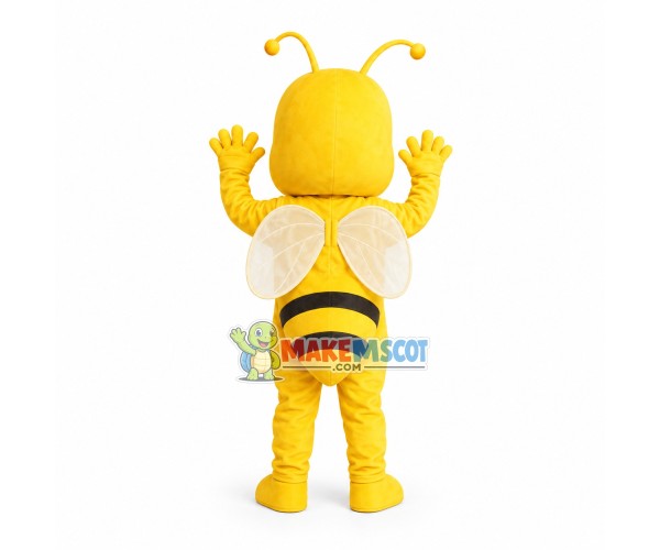 Square Face Yellow Ant Mascot Costume Square Face Yellow Ant Mascot Costume