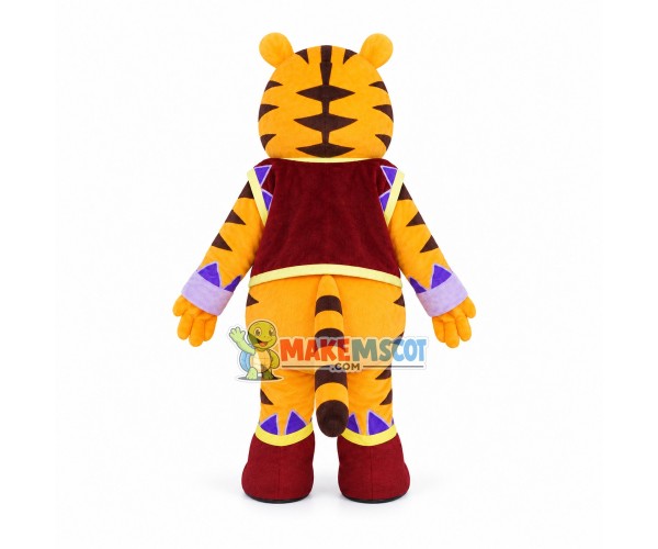 Power Cartoon Tiger Mascot Costume Power Cartoon Tiger Mascot Costume