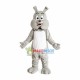 Shocked Gray Bulldog Mascot Costume Shocked Gray Bulldog Mascot Costume