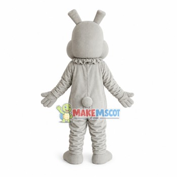 Shocked Gray Bulldog Mascot Costume Shocked Gray Bulldog Mascot Costume