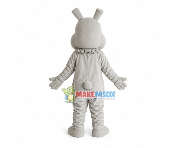 Shocked Gray Bulldog Mascot Costume Shocked Gray Bulldog Mascot Costume