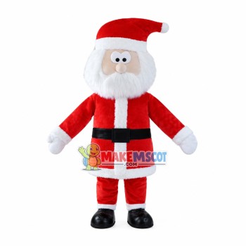 Showing Short Santa Claus Mascot Costume