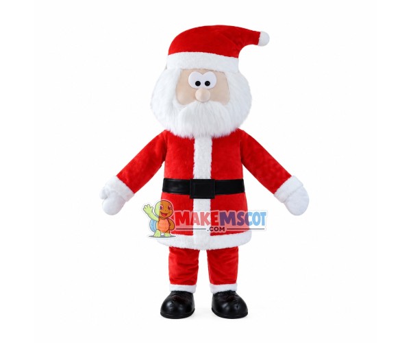 Showing Short Santa Claus Mascot Costume Showing Short Santa Claus Mascot Costume