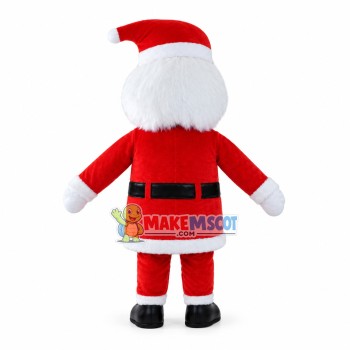 Showing Short Santa Claus Mascot Costume Showing Short Santa Claus Mascot Costume