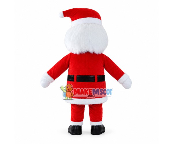 Showing Short Santa Claus Mascot Costume Showing Short Santa Claus Mascot Costume