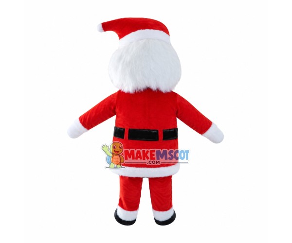 Showing Short Santa Claus Mascot Costume Showing Short Santa Claus Mascot Costume