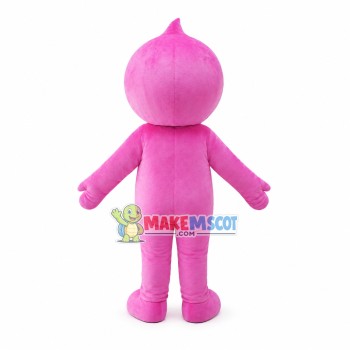 Pink Cartoon Doll Qoo Mascot Costume Pink Cartoon Doll Qoo Mascot Costume