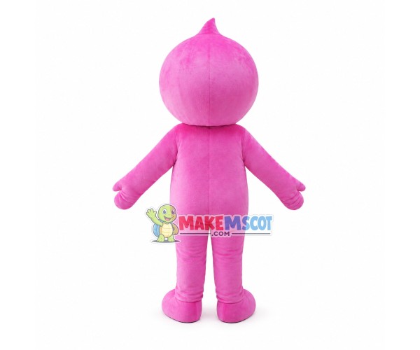 Pink Cartoon Doll Qoo Mascot Costume Pink Cartoon Doll Qoo Mascot Costume