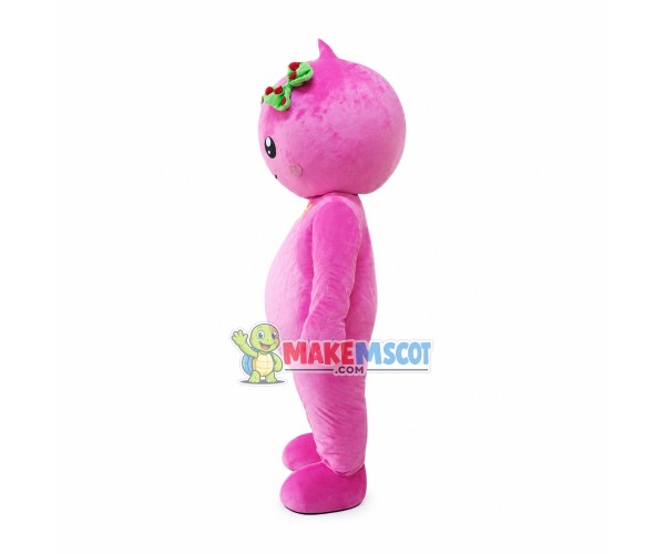 Pink Cartoon Doll Qoo Mascot Costume Pink Cartoon Doll Qoo Mascot Costume