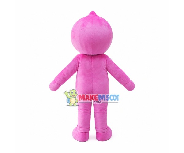 Pink Cartoon Doll Qoo Mascot Costume Pink Cartoon Doll Qoo Mascot Costume