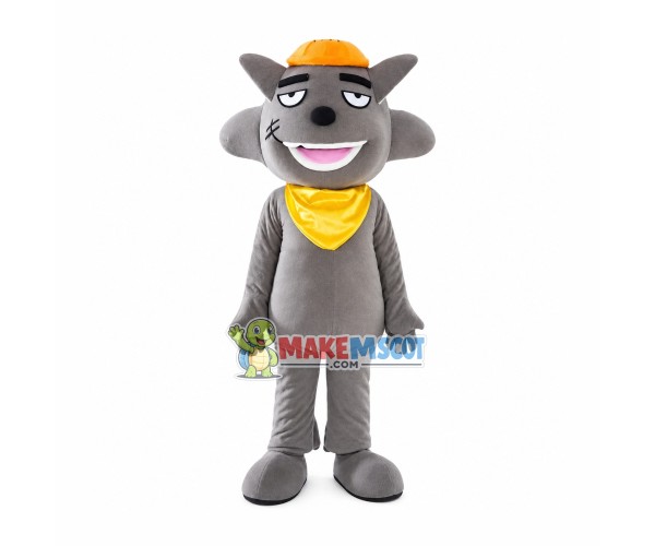 Fashion Cartoon Gray Wolffy Mascot Costume Fashion Cartoon Gray Wolffy Mascot Costume