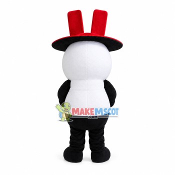 Cartoon White Cat Manager Mascot Costume Cartoon White Cat Manager Mascot Costume