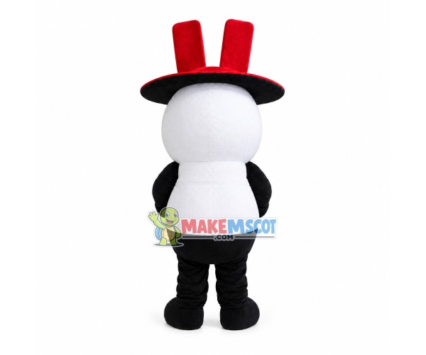 Cartoon White Cat Manager Mascot Costume Cartoon White Cat Manager Mascot Costume