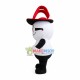 Cartoon White Cat Manager Mascot Costume