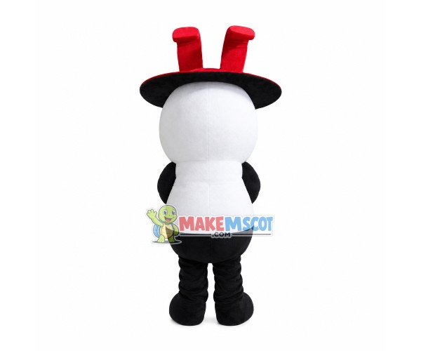 Cartoon White Cat Manager Mascot Costume