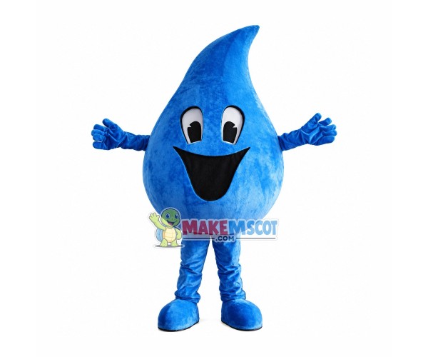 Blue Water Drop Mascot Costume Blue Water Drop Mascot Costume
