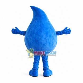 Blue Water Drop Mascot Costume Blue Water Drop Mascot Costume
