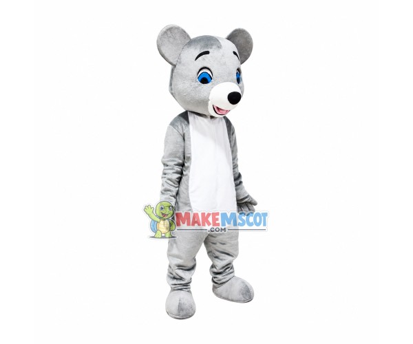 Glad Tall Gray Bear Mascot Costume Glad Tall Gray Bear Mascot Costume