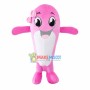 Little Pink Bow Dolphin Mascot Costume