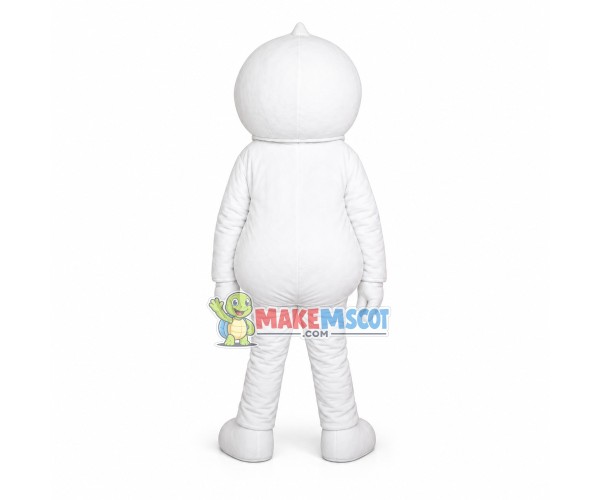 All Over White Smile Doll Mascot Costume