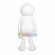All Over White Smile Doll Mascot Costume