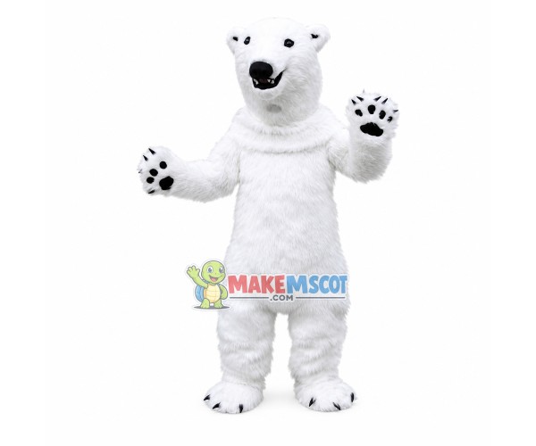 Power Polar Bear Mascot Costume