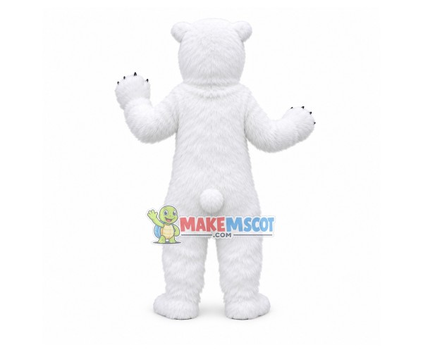 Power Polar Bear Mascot Costume Power Polar Bear Mascot Costume