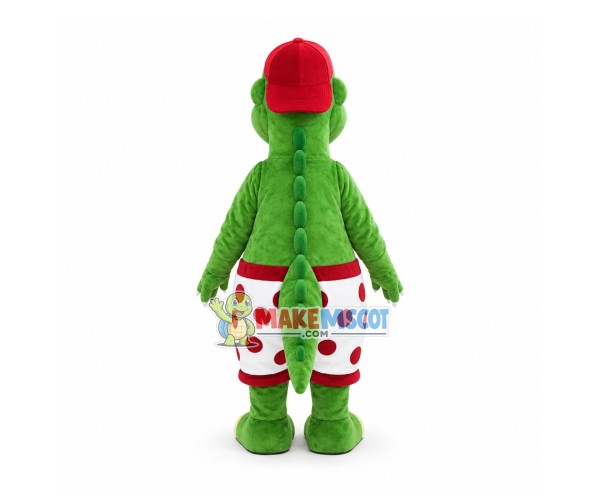 Little Green Dragon In Polka Dot Panties Mascot Costume